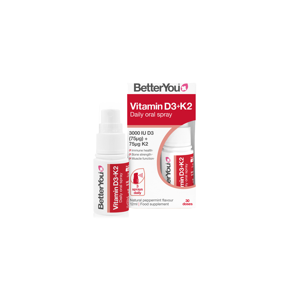 BetterYou D3000 Plus Vitamin D Plus K2 Daily 12ml