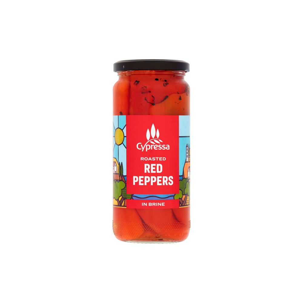 Cypressa Roasted Red Peppers In Brine 465g. Cypressa Roasted Red Peppers In Brine 465g.