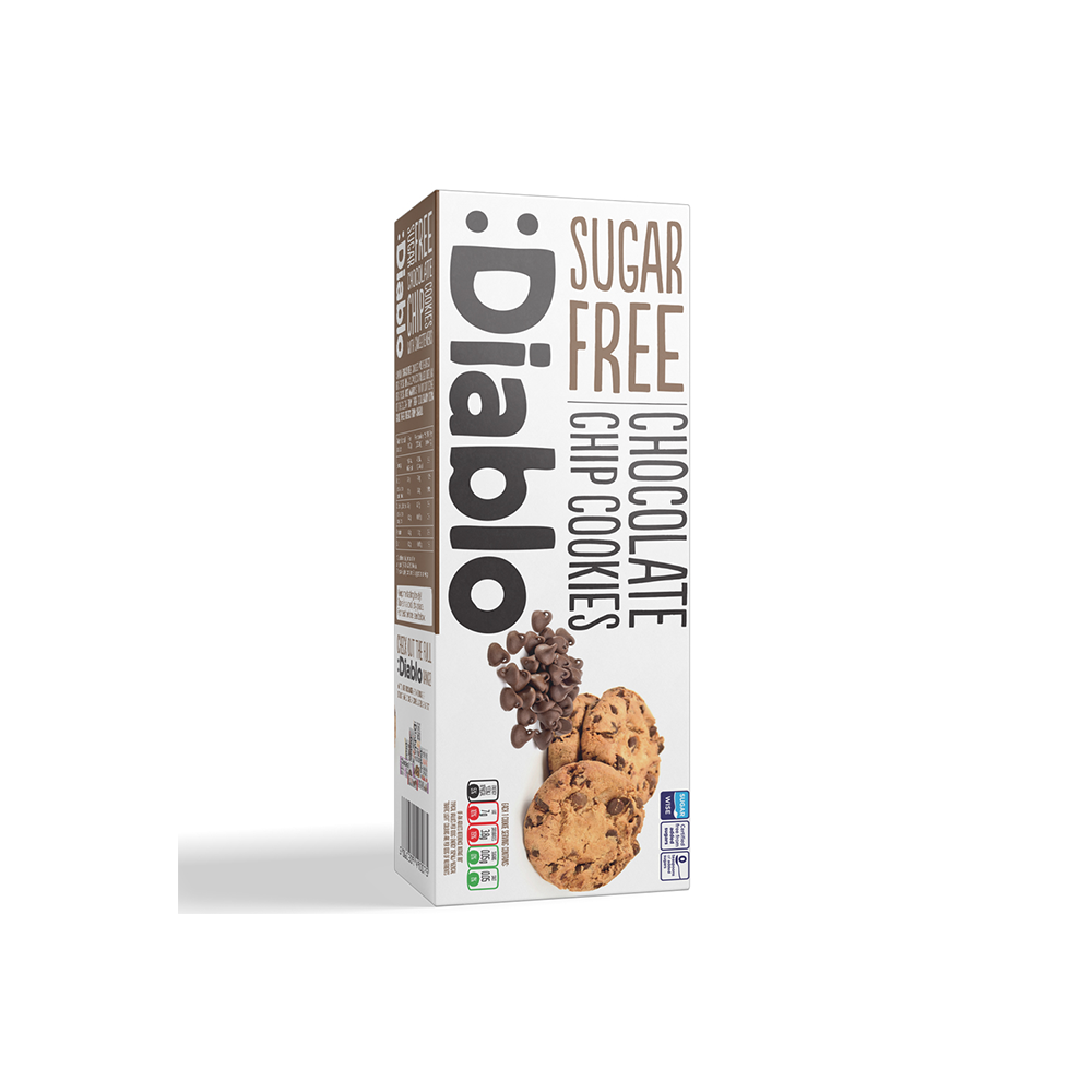 Diablo Sugar Free Chocolate Chip Cookies 130g
