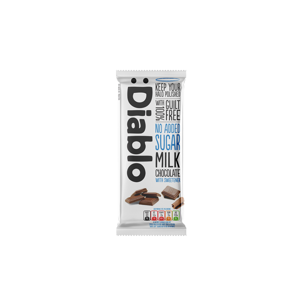 Diablo No Added Sugar Milk Chocolate 85g