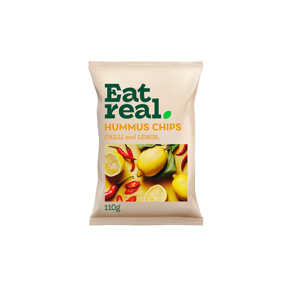 Eat Real Chilli and Lemon Hummus Chips 110g Eat Real Chilli and Lemon Hummus Chips 110g