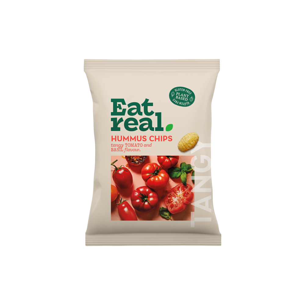 Eat Real Hummus Chips Tomato And Basil 110g Eat Real Hummus Chips Tomato And Basil 110g