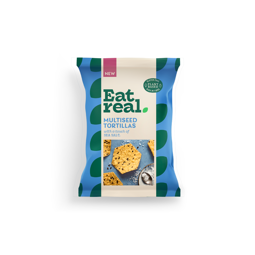 Eat Real Multiseed Tortillas Sea Salt 160g Eat Real Multiseed Tortillas Sea Salt 160g