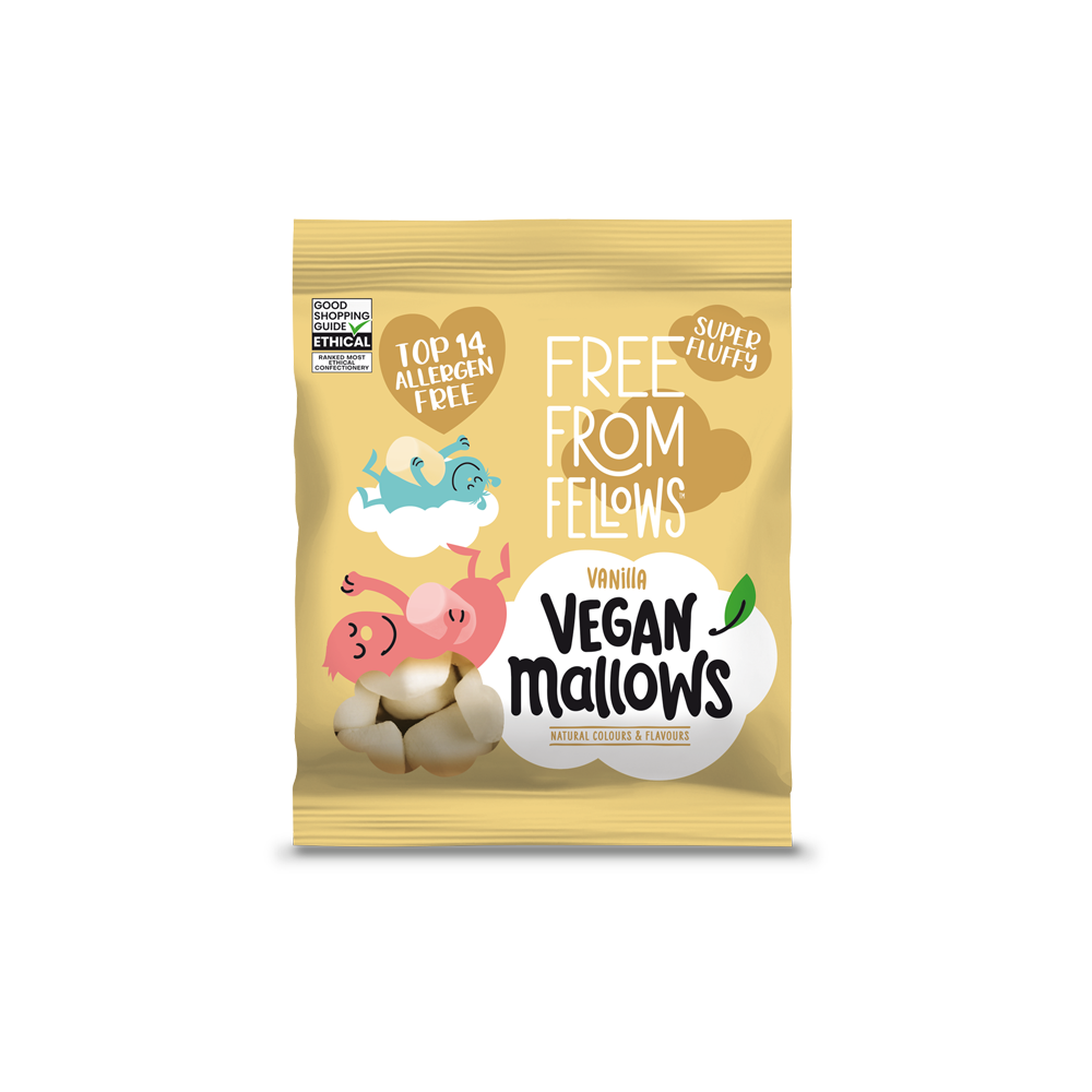 Free From Fellows Vegan Vanilla Mallows 105g Free From Fellows Vegan Vanilla Mallows 105g