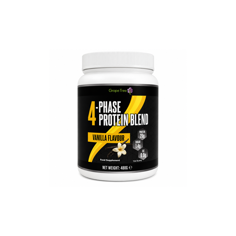 Grape Tree Vanilla 4-Phase Protein Powder 480g