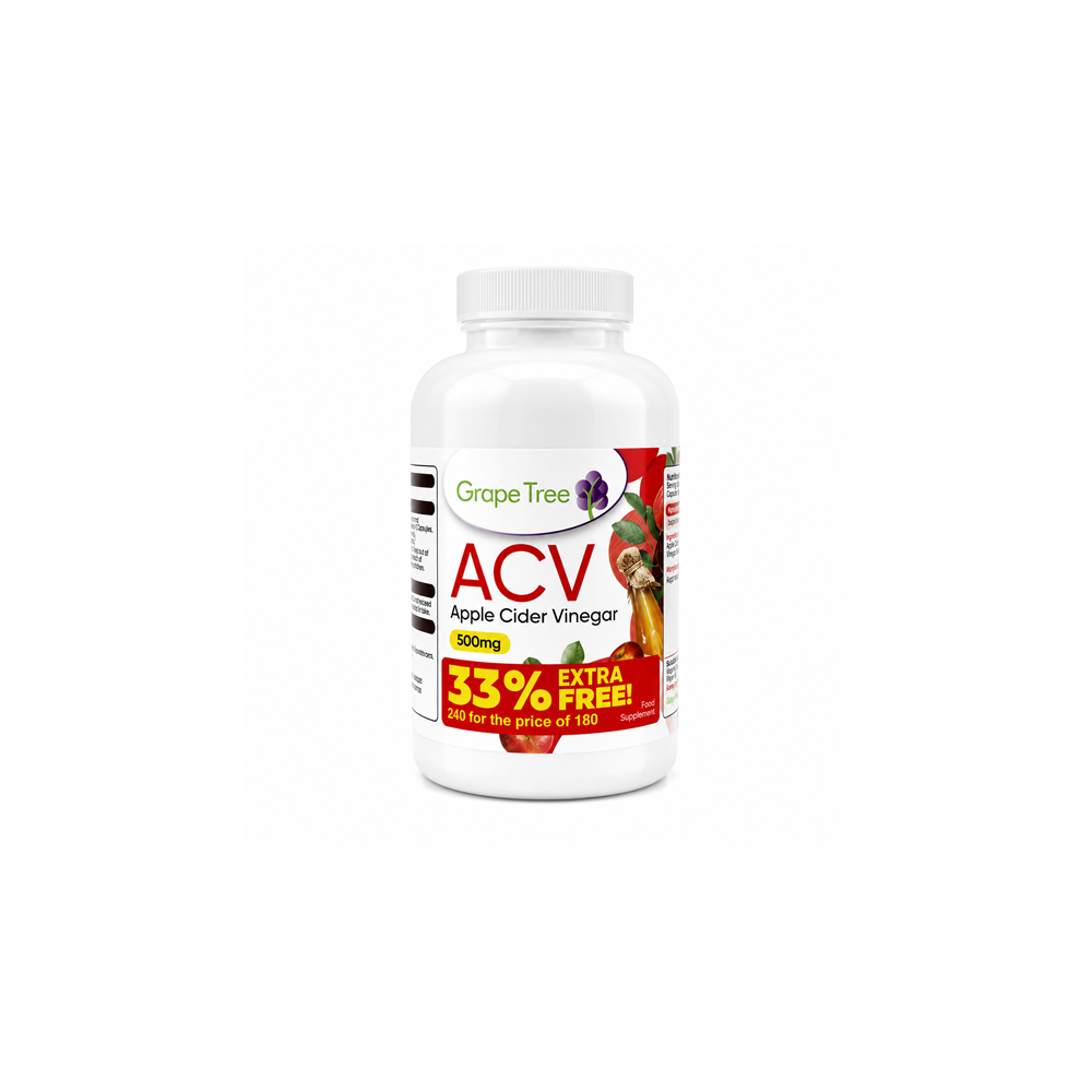 Grape Tree Apple Cider Vinegar 500mg 240 Tablets Grape Tree Apple Cider Vinegar 500mg 240 Tablets