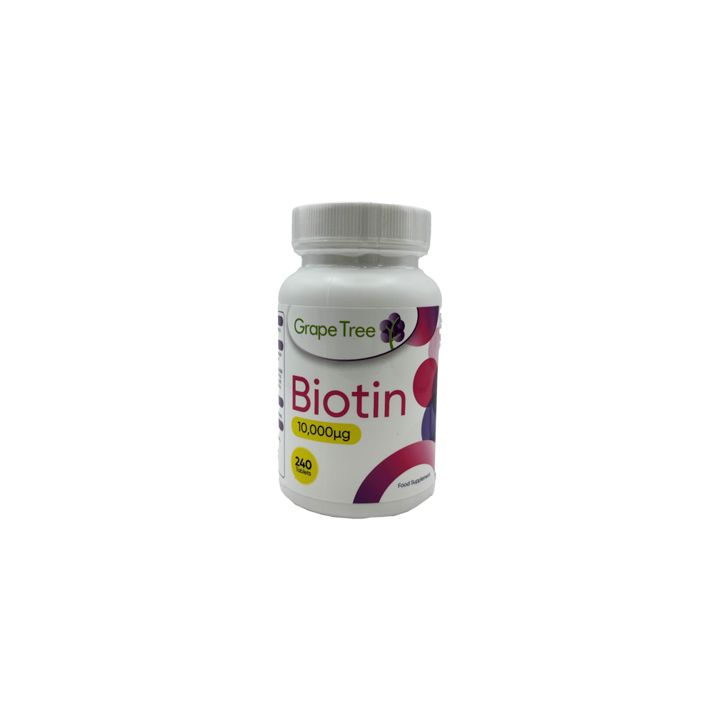 Grape Tree Biotin 10,000ug 240 Tablets