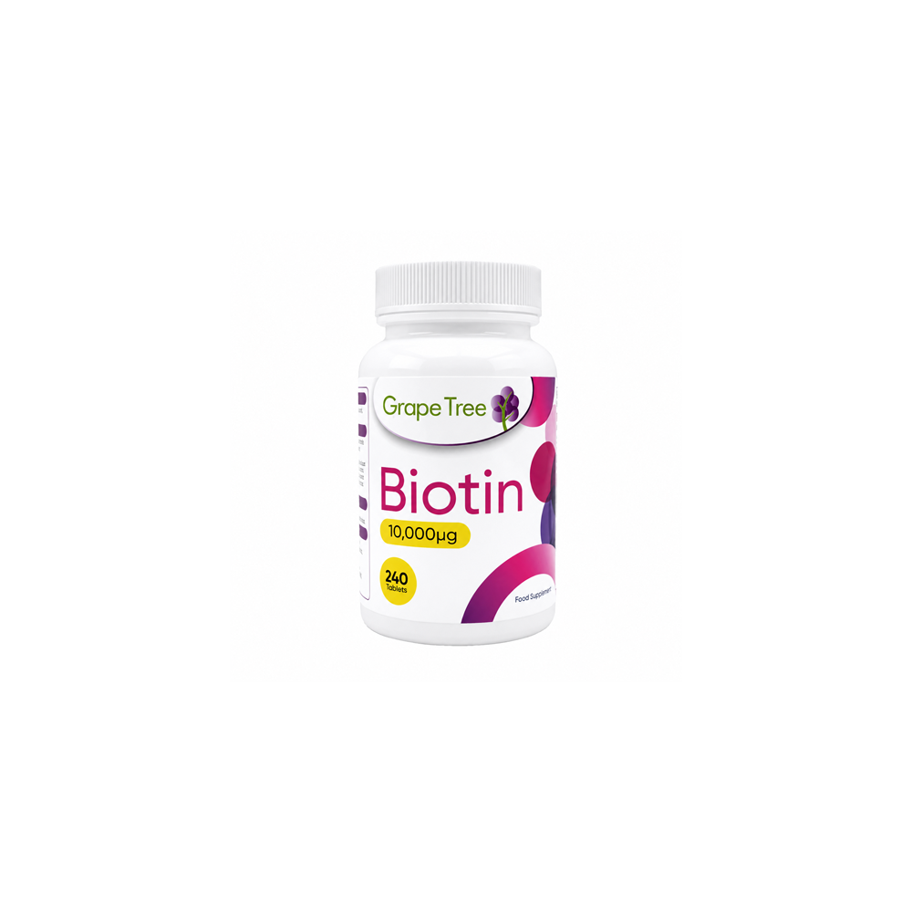 Grape Tree Biotin 10,000ug 240 Tablets Grape Tree Biotin 10,000ug 240 Tablets