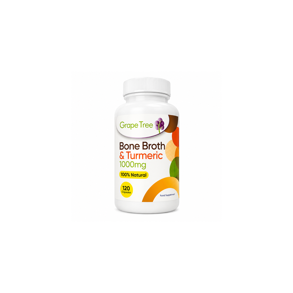 Grape Tree Bone Broth And Turmeric Capsules 1000mg 120s Grape Tree Bone Broth And Turmeric Capsules 1000mg 120s