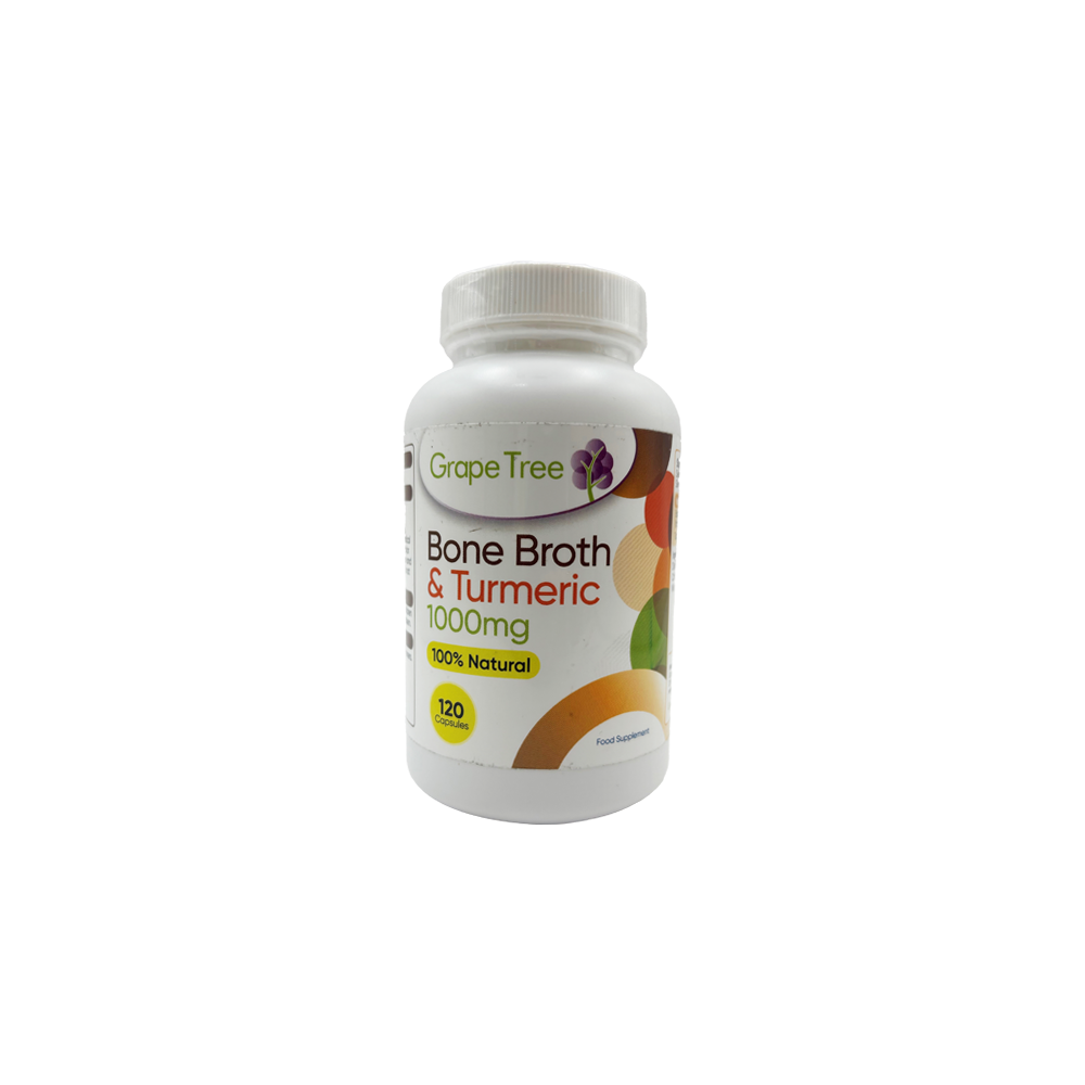 Grape Tree Bone Broth And Turmeric Capsules 1000mg 120s Grape Tree Bone Broth And Turmeric Capsules 1000mg 120s