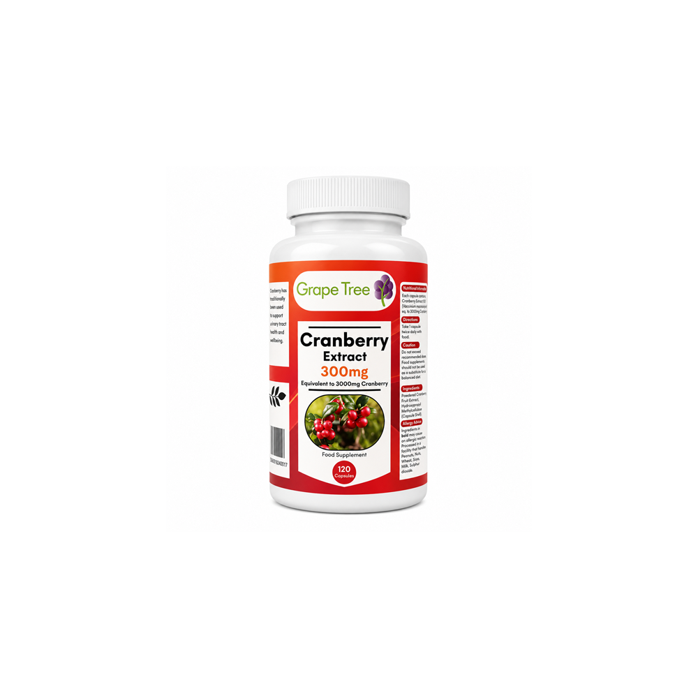 Grape Tree Cranberry Extract 300mg 120 Capsules Grape Tree Cranberry Extract 300mg 120 Capsules