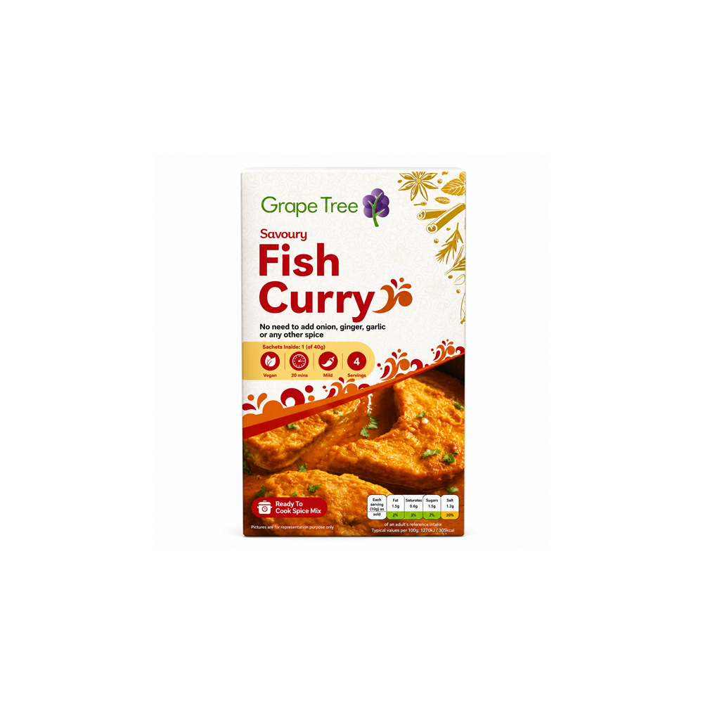 Grape Tree Fish Curry Spice Mix 40g Grape Tree Fish Curry Spice Mix 40g
