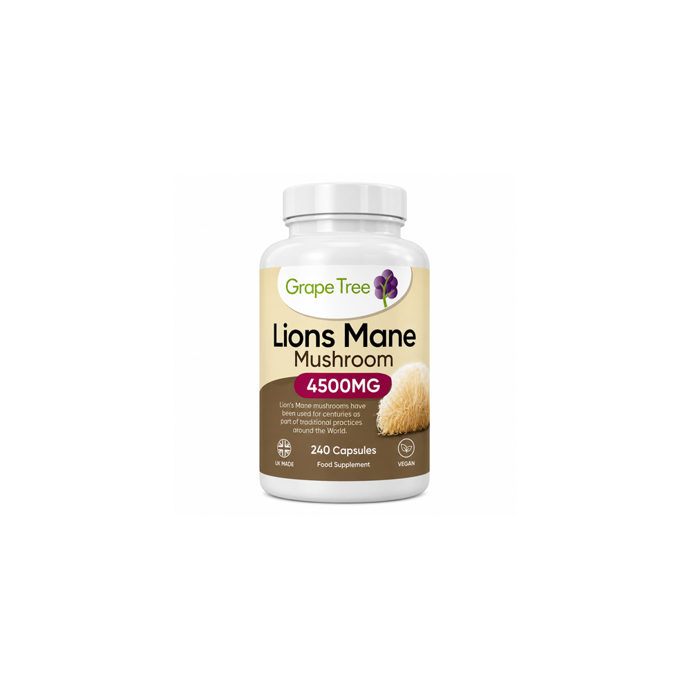 Grape Tree Lions Mane Capsules 4500mg 240s Grape Tree Lions Mane Capsules 4500mg 240s