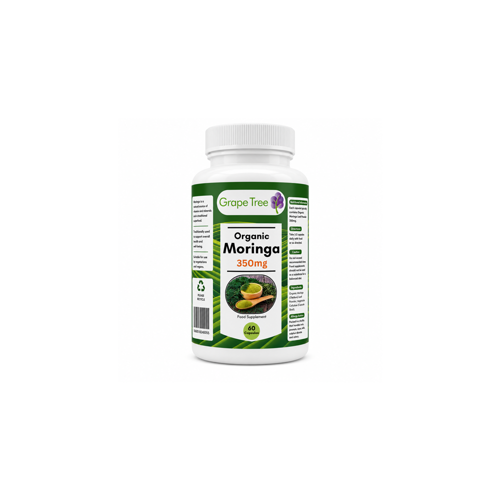Grape Tree Organic Moringa 350mg 60 Capsules
