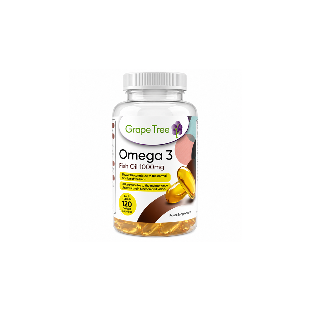 Grape Tree Omega 3 Fish Oil 1000mg 120 Capsules