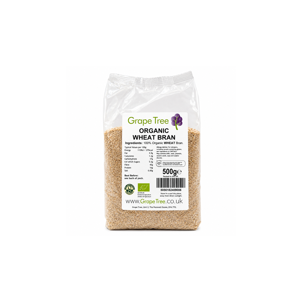 Grape Tree Organic Wheat Bran 500g Grape Tree Organic Wheat Bran 500g