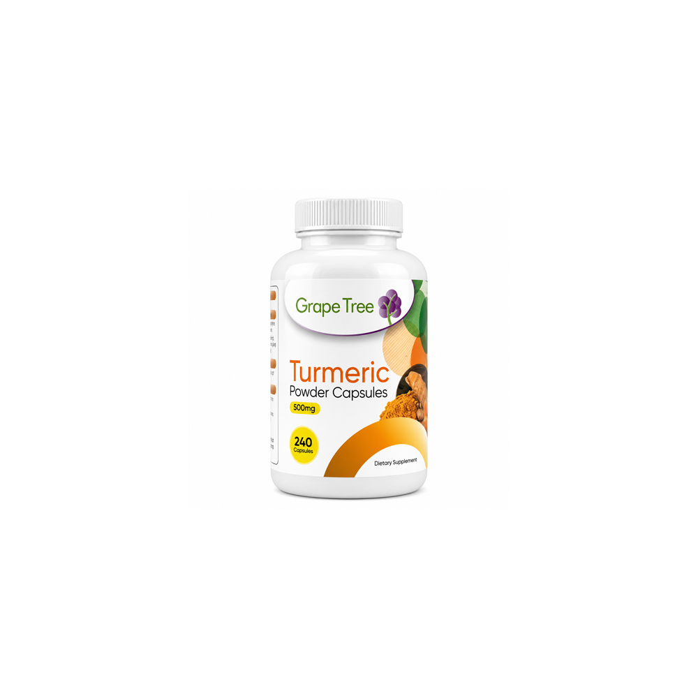 Grape Tree Turmeric Powder 500mg Capsules 240s Grape Tree Turmeric Powder 500mg Capsules 240s