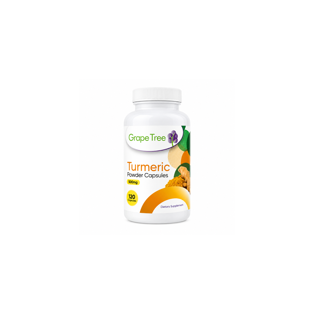 Grape Tree Turmeric Powder Capsules 500mg 120s