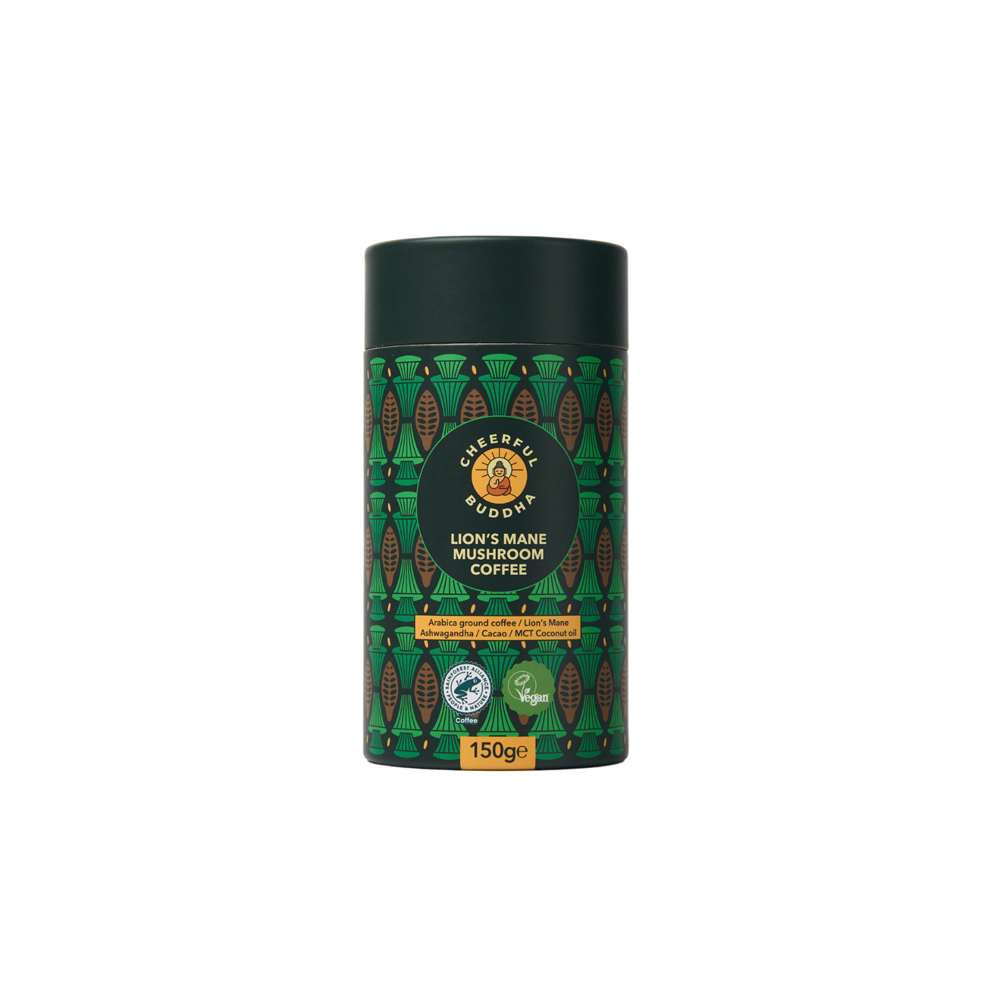 Cheerful Buddha Lion’s Mane Coffee Caffeinated 150g Cheerful Buddha Lion’s Mane Coffee Caffeinated 150g