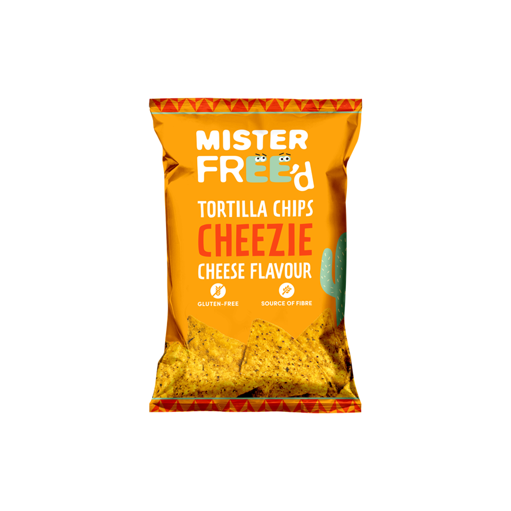 Mister Free'd Cheese Flavour Tortilla Chips 135g Mister Free'd Cheese Flavour Tortilla Chips 135g