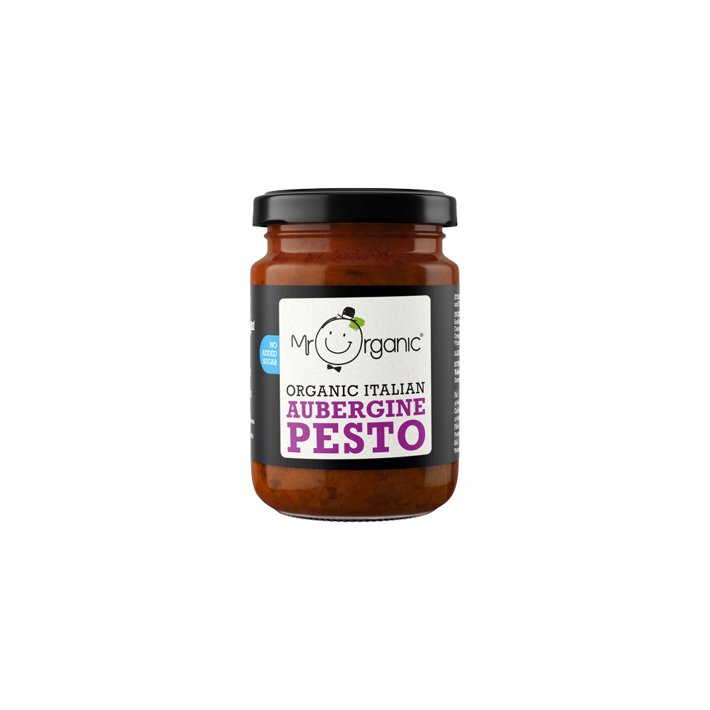 Mr Organic No Added Sugar Aubergine Pesto 130g Mr Organic No Added Sugar Aubergine Pesto 130g