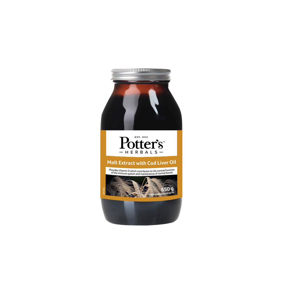 Potters Original Malt Extract With Cod Liver Oil 650g
