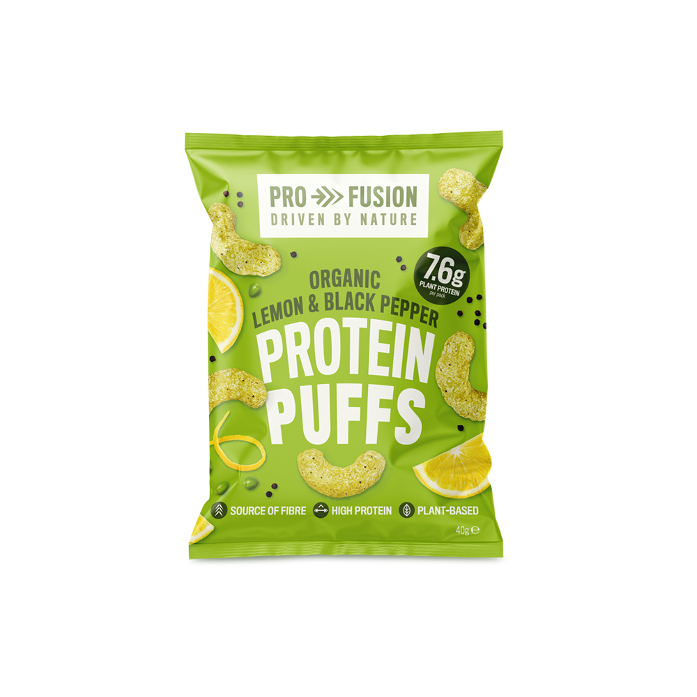Profusion Protein Puffs Lemon And Black Pepper 40g Profusion Protein Puffs Lemon And Black Pepper 40g