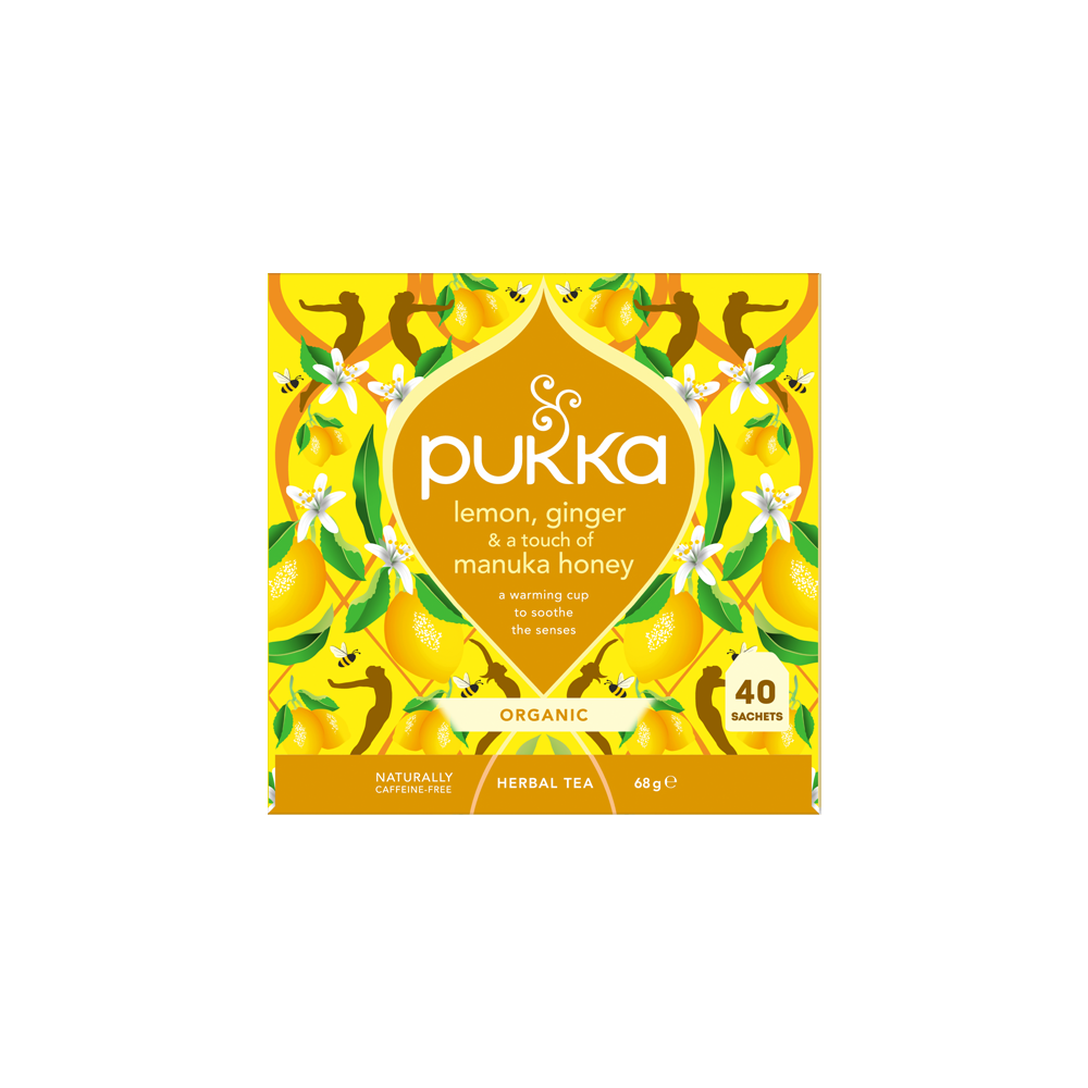 Pukka Organic Lemon, Ginger And Manuka Honey Tea 40s Pukka Organic Lemon, Ginger And Manuka Honey Tea 40s