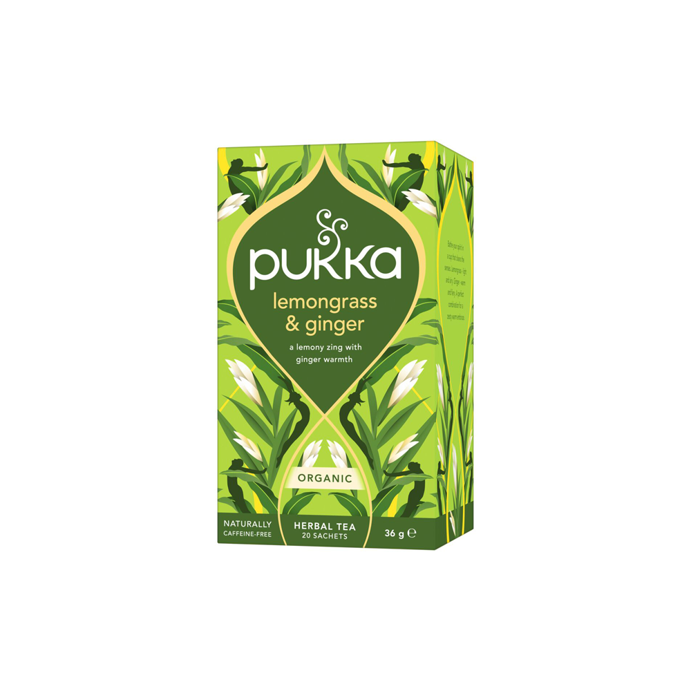 Pukka Organic Lemongrass & Ginger Herbal Tea 20 Bags