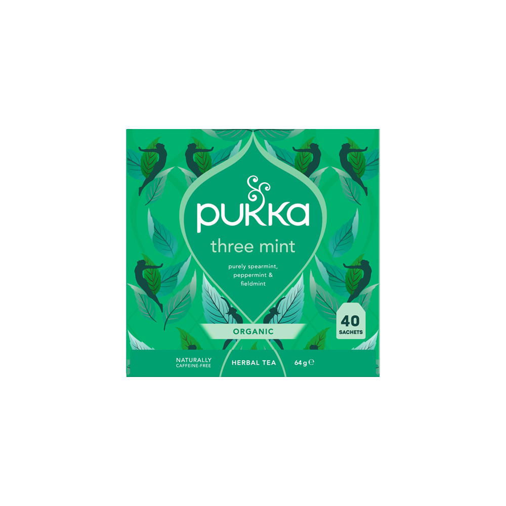 Pukka Organic Three Mint Herbal Tea 40s Pukka Organic Three Mint Herbal Tea 40s