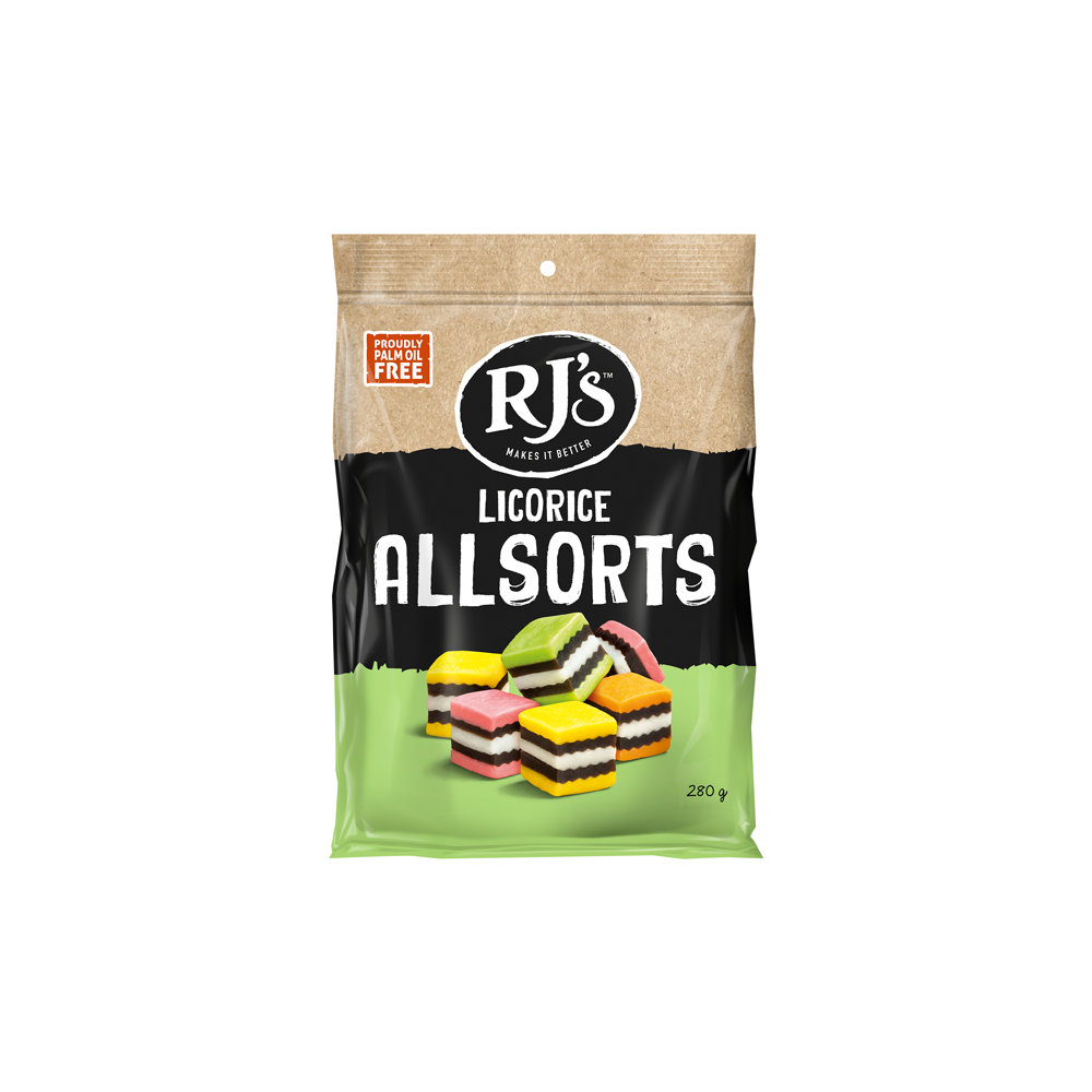 RJ's Licorice Allsorts 280g