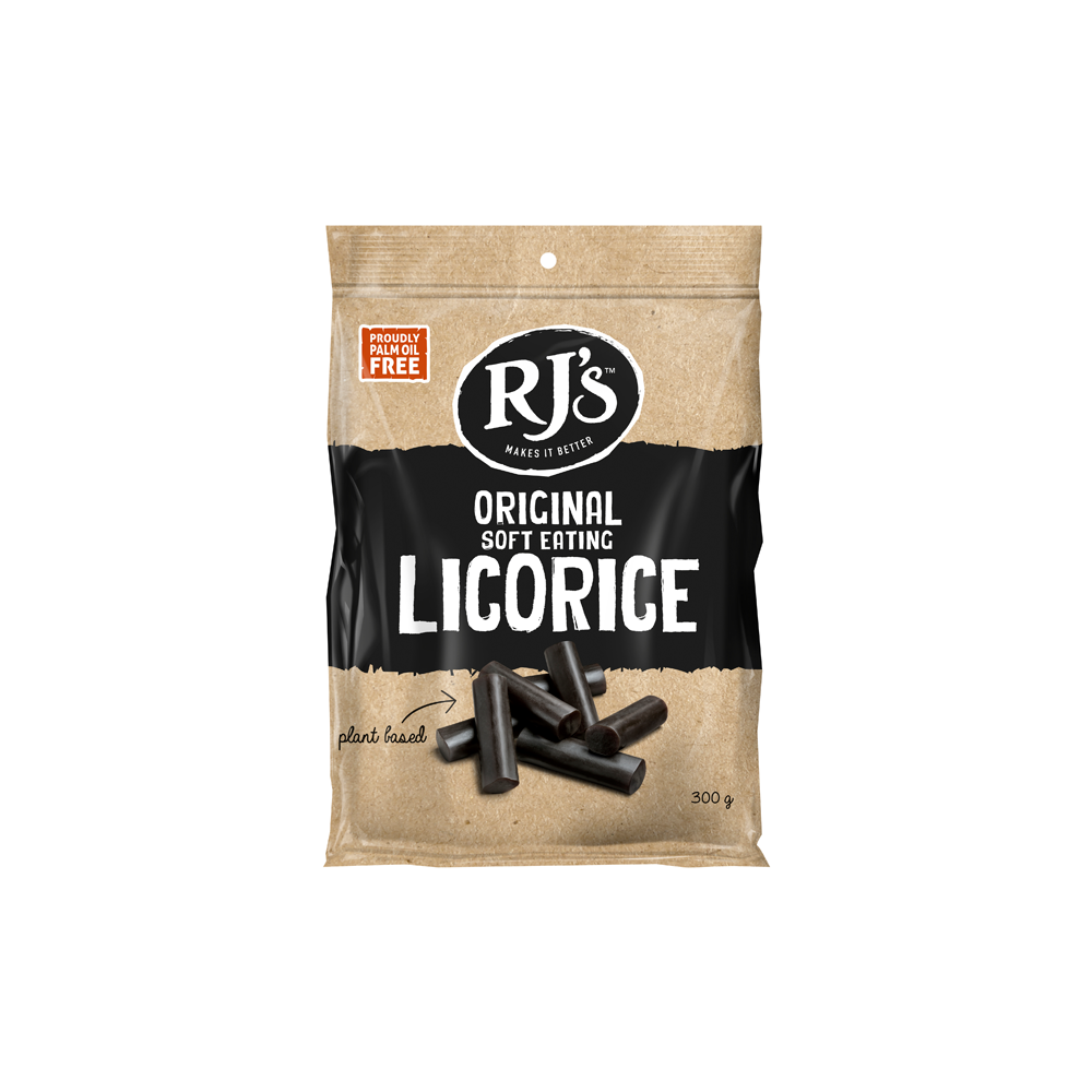 RJ's Soft Original Licorice 300g
RJ's Soft Original Licorice 300g