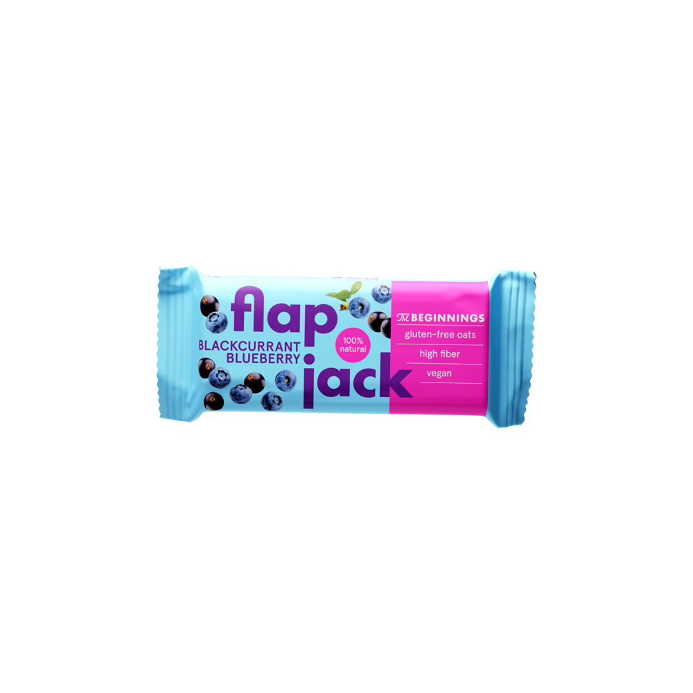 The Beginnings Blackcurrant And Blueberry Flapjack 60g