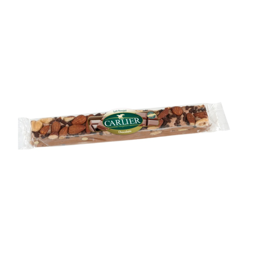 Carlier Chocolate And Almond Nougat 100g