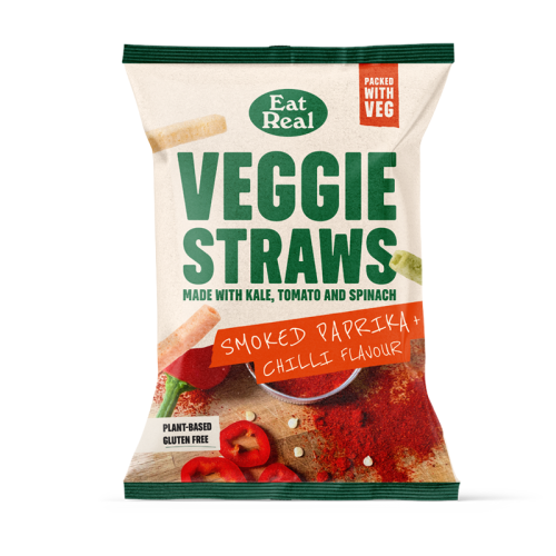 Eat Real Veggie Straws Smoked Paprika And Chilli 110g