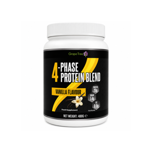 Grape Tree Vanilla 4-Phase Protein Powder 480g