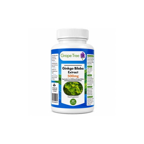 Grape Tree Ginkgo Biloba 500mg 60 Capsules