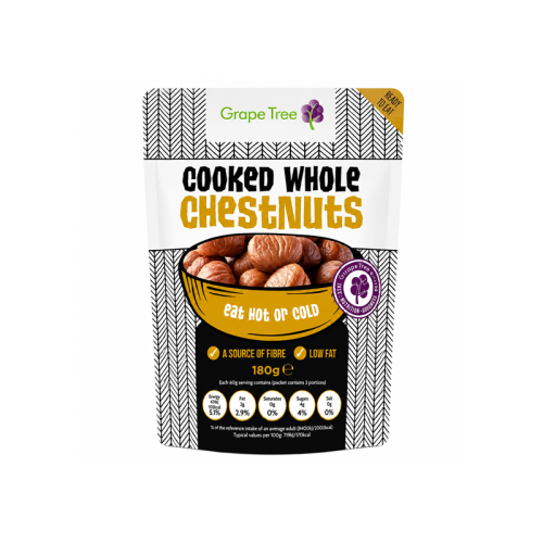 Grape Tree Cooked Whole Chestnuts 180g