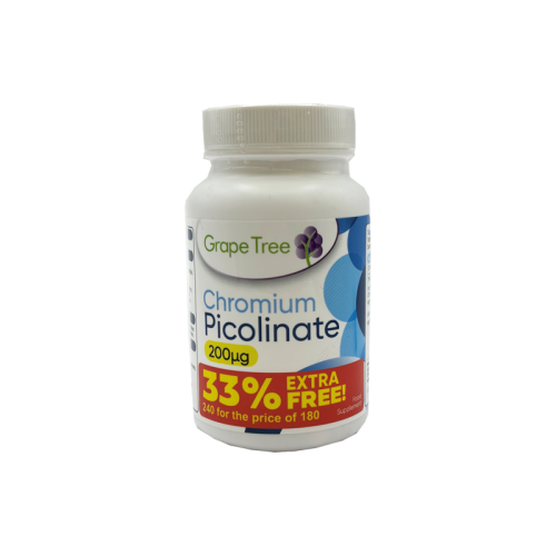 Grape Tree Chromium Picolinate 200mcg 240 Tablets