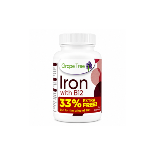 Grape Tree Iron With B12 20mg 240 Tablets. 