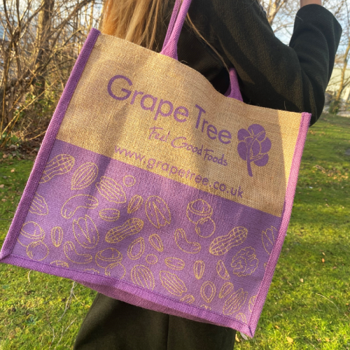 Grape Tree Jute Bag