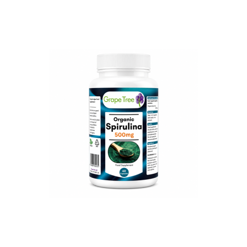 Grape Tree Organic Spirulina 500mg 60 Capsules