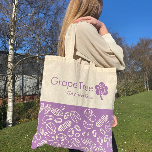 Grape Tree Cotton Bag