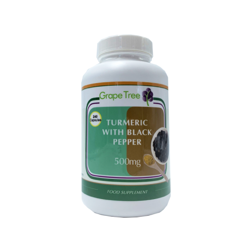 Grape Tree Turmeric 500mg With Black Pepper 5mg 240 Capsules