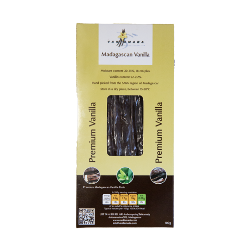Premium Madagascan Vanilla Pods 100g