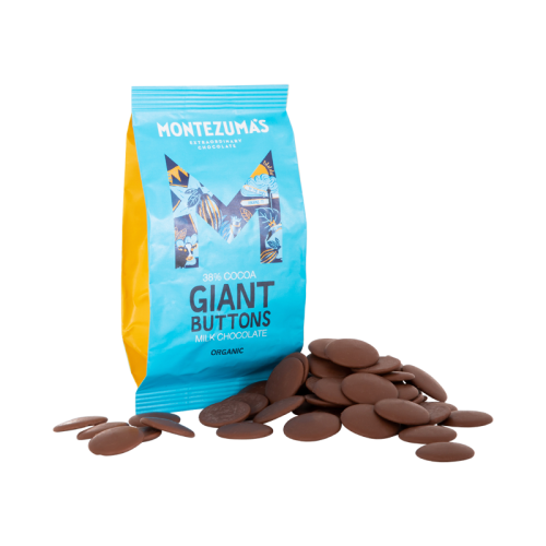 Montezuma’s Organic Giant Milk 37% Buttons 180g