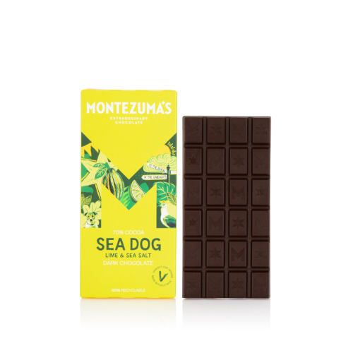 Montezuma’s Sea Dog With Lime And Sea Salt Bar 90g
