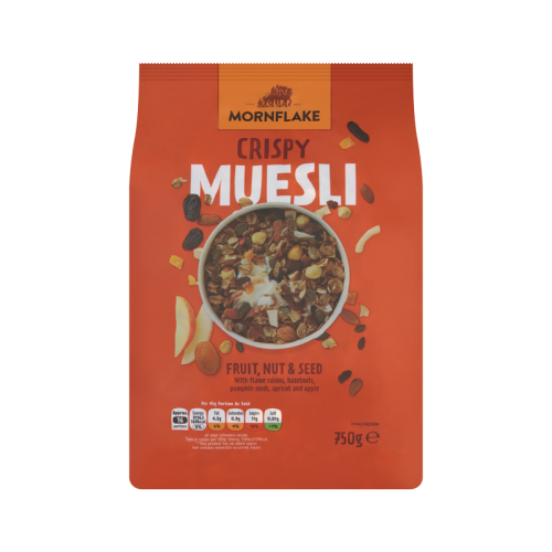 Mornflake Crispy Fruit 
& Nut Muesli 750g