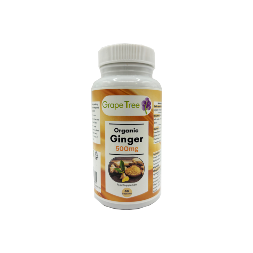 Grape Tree Organic Ginger Capsules 500mg 60 Capsules