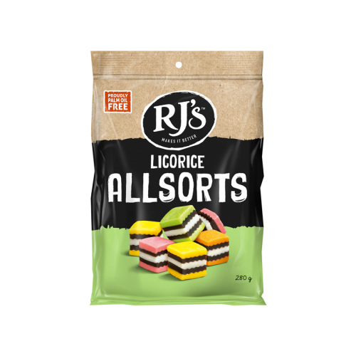 RJ's Licorice Allsorts 280g